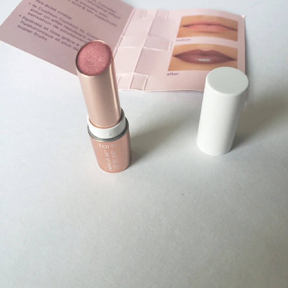 Tarte Maracuja Juicy Lip Plump Shimmer Glass In Rose Pink Mini Size NWT